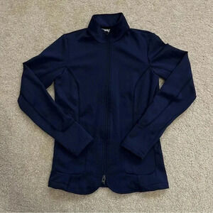 KJUS Navy Blue Full Zip Jacket Light Weight Womens Small 36 Golf Outdoors $199